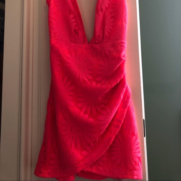 Sabo Skirt neon pink mini dress - Picture 3 of 3